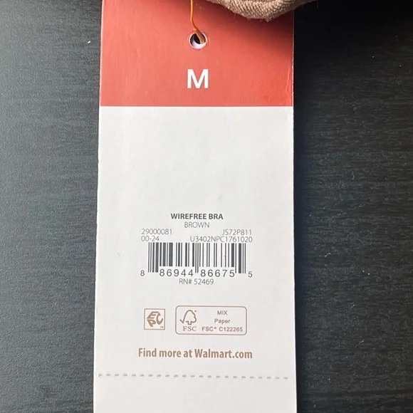 NWT Joyspun Wirefree Natural Lift Bra Brown Medium - Picture 5 of 6